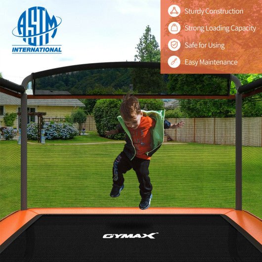 6 Feet Kids Entertaining Trampoline with Swing Safety Fence-Orange