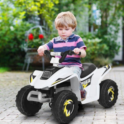 6V Kids Electric ATV 4 Wheels Ride-On Toy -White