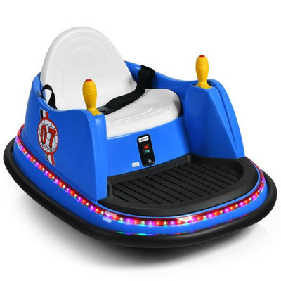 6V Kids Ride On Bumper Car Vehicle 360-degree Spin Race Toy with Remote Control-Blue