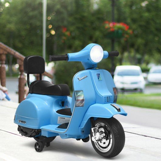 6V Kids Ride On Vespa Scooter Motorcycle for Toddler-Dark Blue