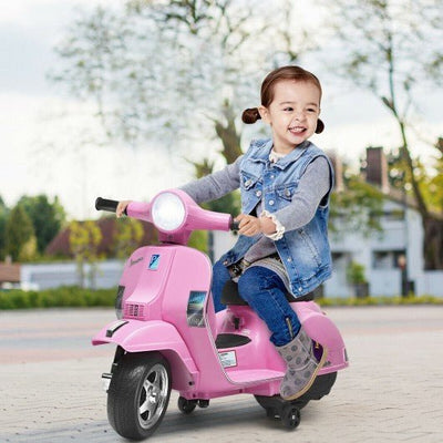 6V Kids Ride On Vespa Scooter Motorcycle for Toddler-Pink