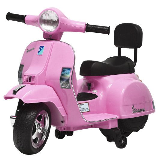 6V Kids Ride On Vespa Scooter Motorcycle for Toddler-Pink