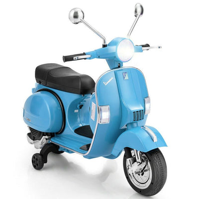 6V Kids Ride on Vespa Scooter Motorcycle with Headlight-Blue