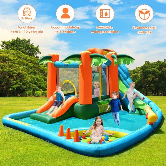 7 in1 Inflatable Slide Bouncer with Two Slides