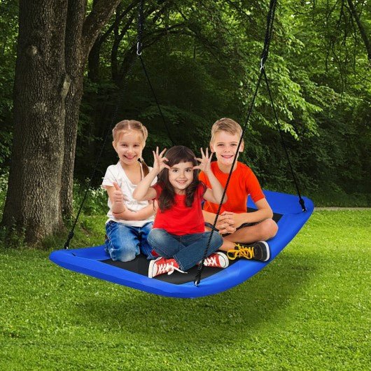 700lb Giant 60 Inch Skycurve Platform Tree Swing for Kids and Adults-Blue