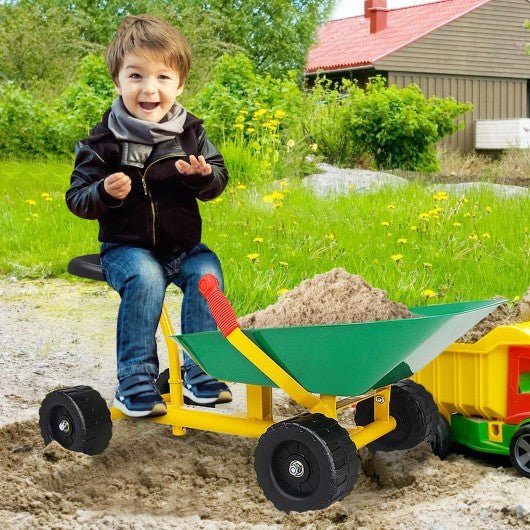 8" Heavy Duty Kids Ride-on Sand Dumper w/ 4 Wheels-Green