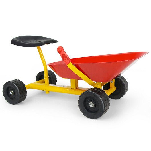 8" Heavy Duty Kids Ride-on Sand Dumper w/ 4 Wheels-Red