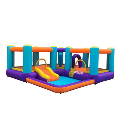 Extra Large Inflatable Playtime Bounce House with Splash Pool and Slide