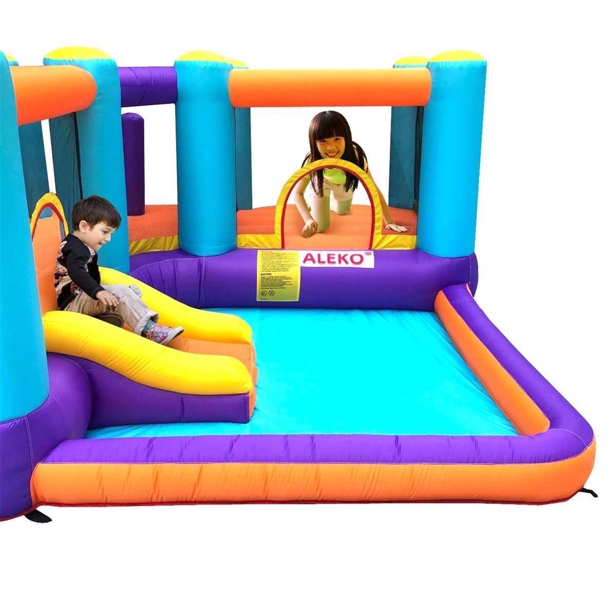 Extra Large Inflatable Playtime Bounce House with Splash Pool and Slide