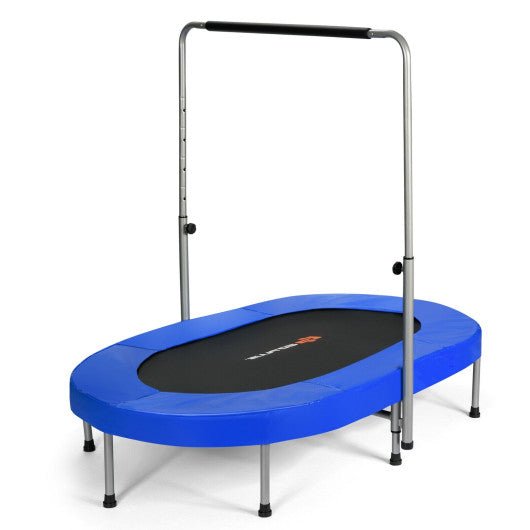 Foldable Double Mini Kids Fitness Rebounder Trampoline-Blue