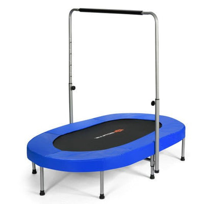 Foldable Double Mini Kids Fitness Rebounder Trampoline-Blue