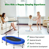 Foldable Double Mini Kids Fitness Rebounder Trampoline-Blue