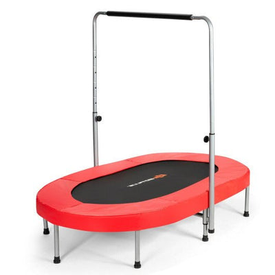 Foldable Double Mini Kids Fitness Rebounder Trampoline-Red