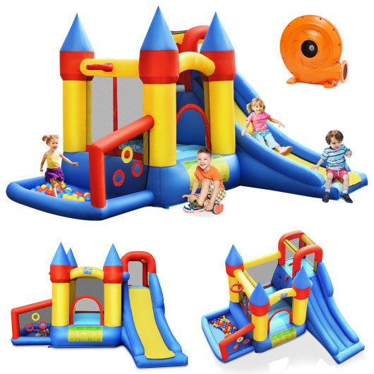 Inflatable Bounce House with Balls and 780W Blower