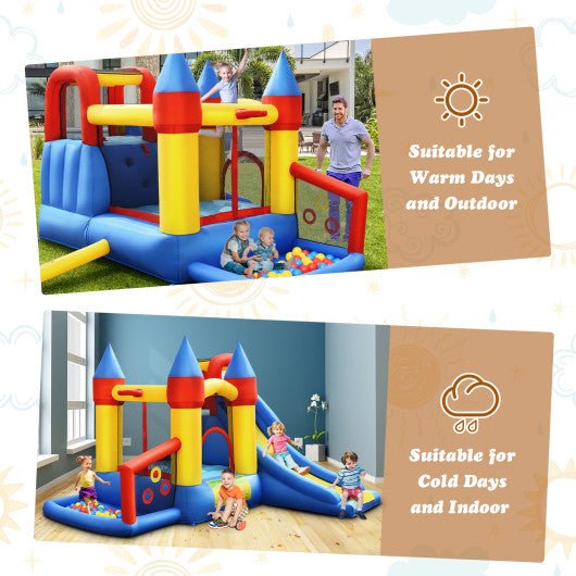 Inflatable Bounce House with Balls and 780W Blower