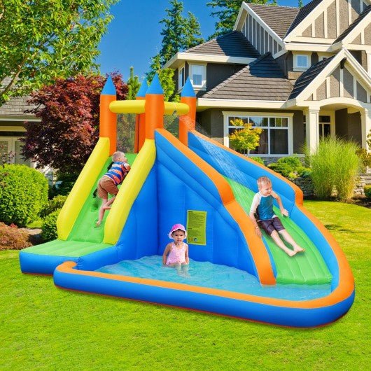 Inflatable Mighty Bounce House Jumper with Water Slide without Blower