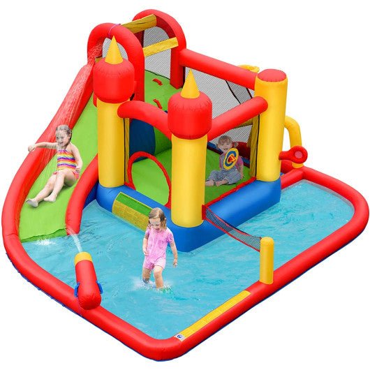 Inflatable Water Slide Jumper Bounce House with Ocean Ball without Blower