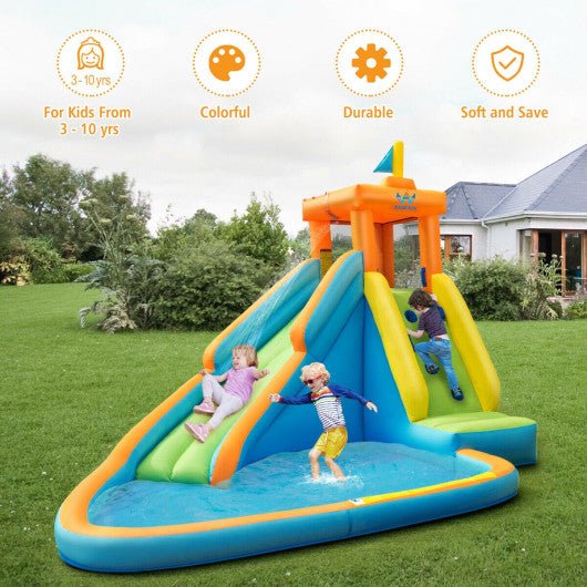 Inflatable Water Slide Kids Bounce House with Blower