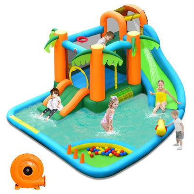 Inflatable Water Slide Park with Upgraded Handrail without Blower