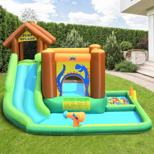 Inflatable Waterslide Bounce House Climbing Wall Ball Pit with Blower