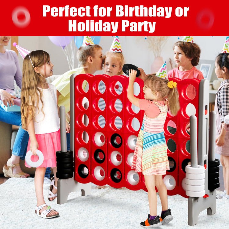 Jumbo 4-to-Score 4 in A Row Giant Game Set for Outdoor Indoor