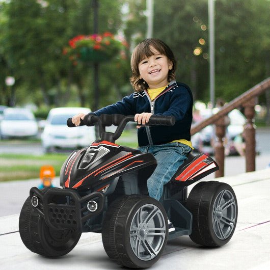 Kids 4-Wheeler ATV Quad Battery Powered Ride On Car-Black