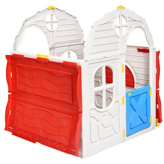 Kids outdoor plastic playhouse outlet