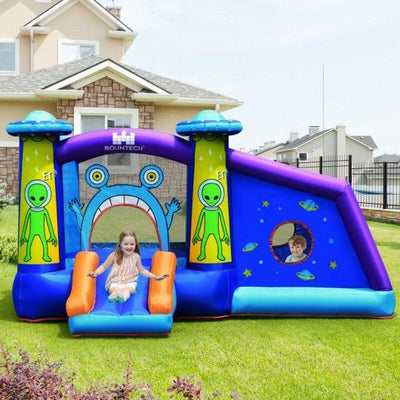 Kids Inflatable Bounce House Aliens Jumping Castle Without Blower