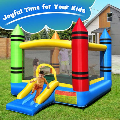 Kids Inflatable Bounce House with Slide and Ocean Balls Not Included Blower