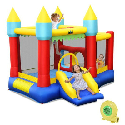 Kid's Inflatable Bouncer with Jumping Area and 480W Blower