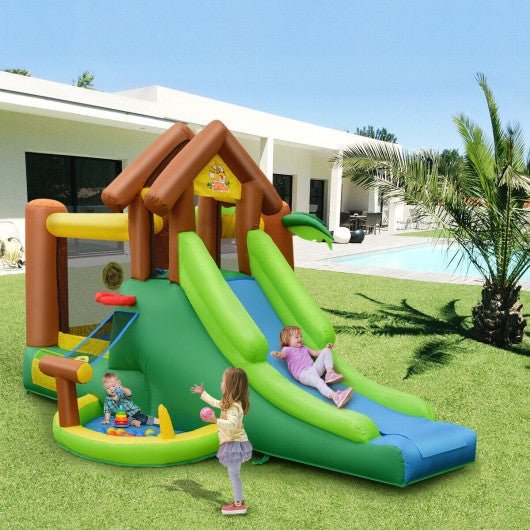 Kids Inflatable Jungle Bounce House Castle with Blower