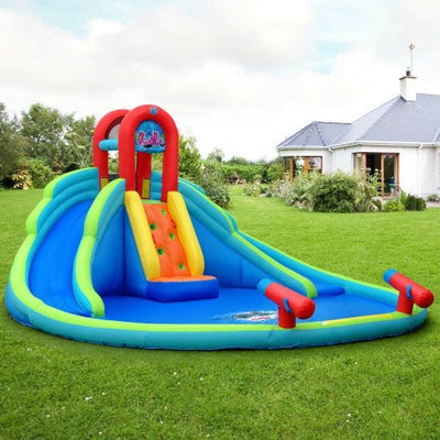 Kids Inflatable Water Slide Bounce House with Carry Bag Without Blower