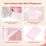 Kids Play Tent Large Playhouse Children Play Castle Fairy Tent Gift with Mat
