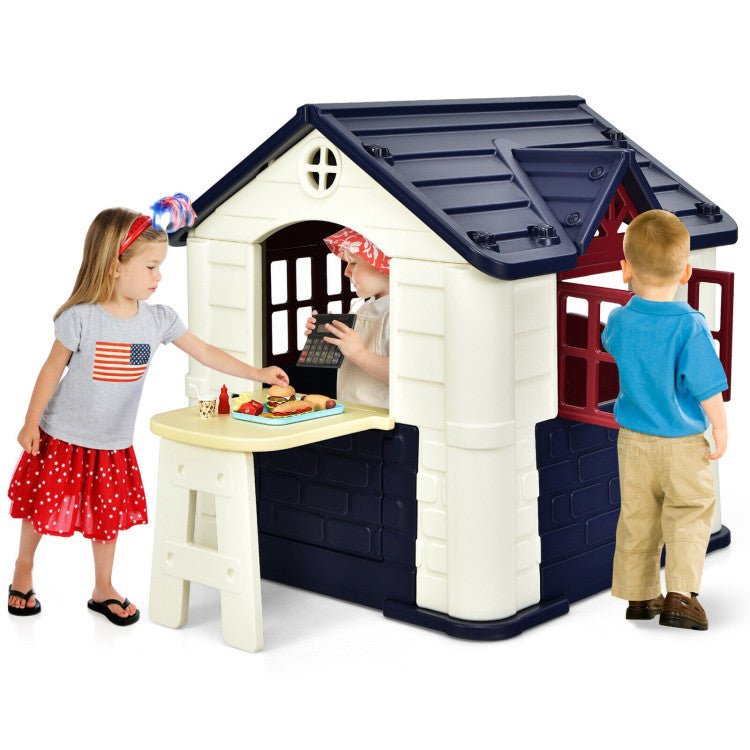 Kid’s Playhouse Pretend Toy House For Boys and Girls 7 Pieces Toy Set