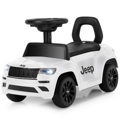 Kids Ride On Car with Steering Wheel-White