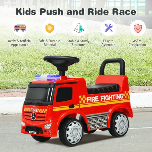 Licensed Mercedes Benz Kids Fire Engine Racer-Red