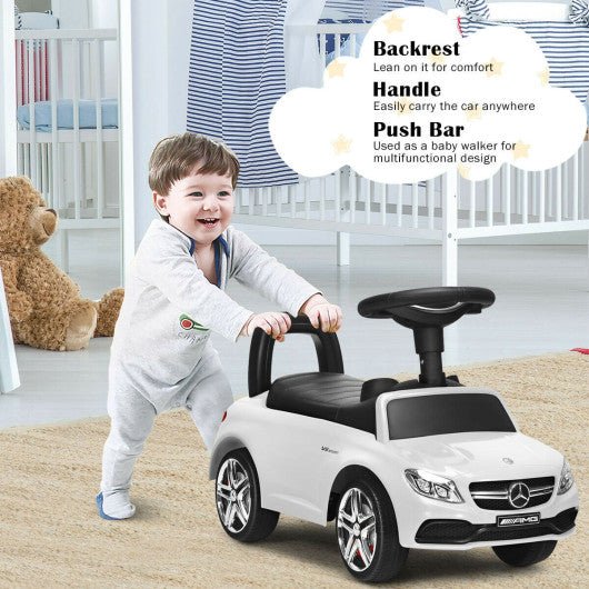 Mercedes Benz Licensed Kids Ride On Push Car-White