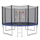 Outdoor Trampoline Bounce Combo with Safety Closure Net Ladder-12 ft