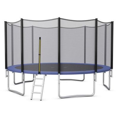 Outdoor Trampoline Bounce Combo with Safety Closure Net Ladder-15 ft