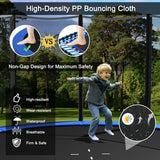 Outdoor Trampoline Bounce Combo with Safety Closure Net Ladder-8 ft