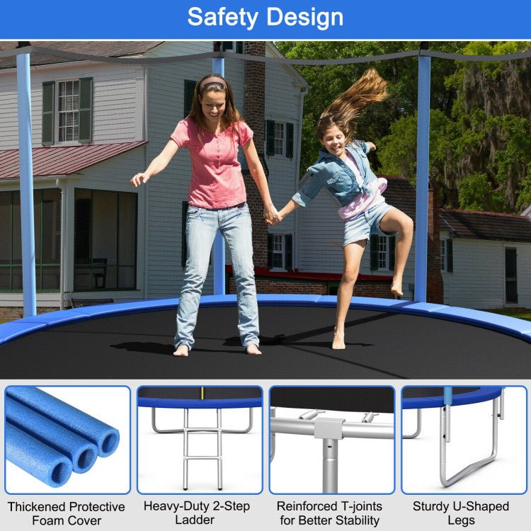 Outdoor Trampoline with Safety Closure Net-15 ft