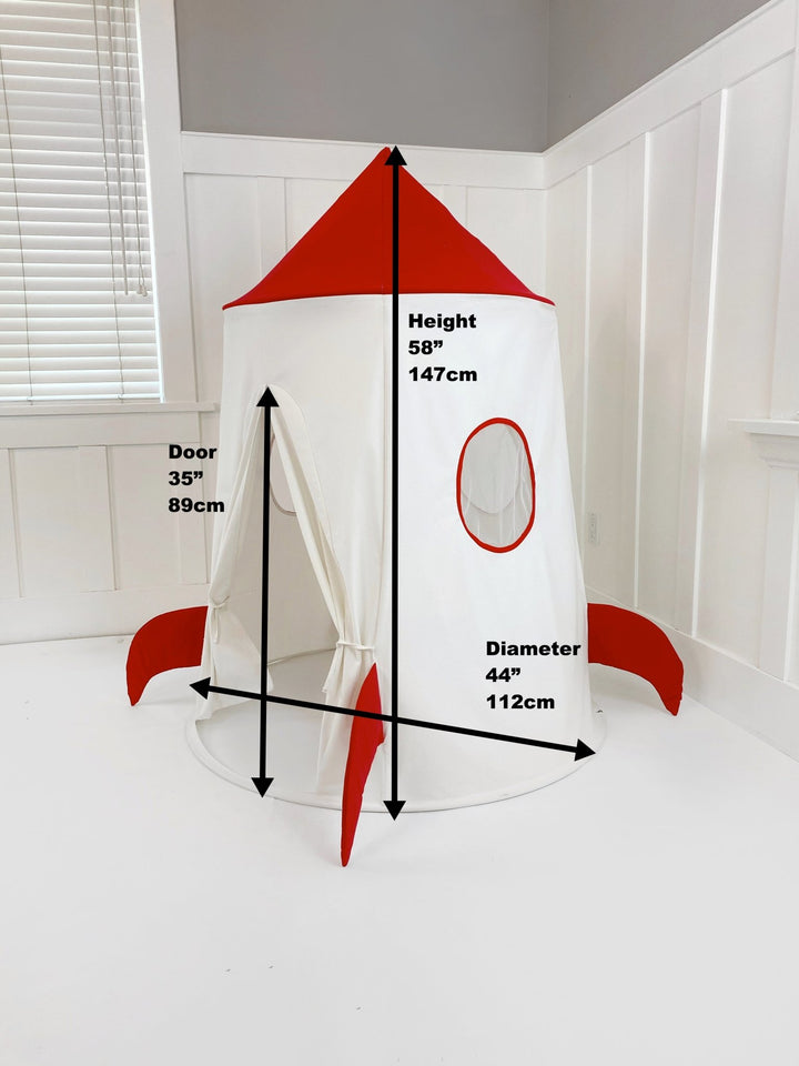 rocket 3pc tent Spaceship Play Tent Red