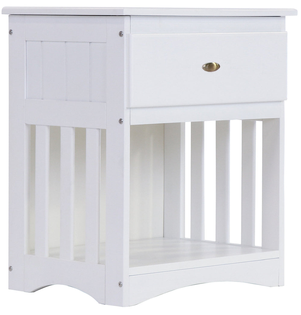 1-Drawer Nightstand White