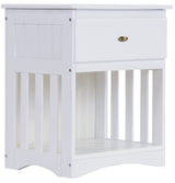 Drawer Nightstand White