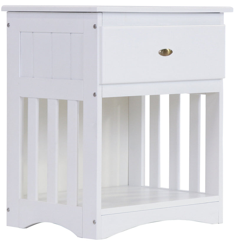 1-Drawer Nightstand White