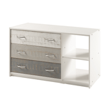 3-Drawer Chest/Shelf Grey White