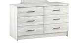 6-Drawer Dresser Ice Grey