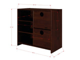 Donco Circles Low Loft 2 Drawer Chest #color_Dark-Cappuccino