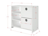 Donco Circles Low Loft 2 Drawer Chest #color_White