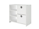 Donco Circles Low Loft 2 Drawer Chest #color_White